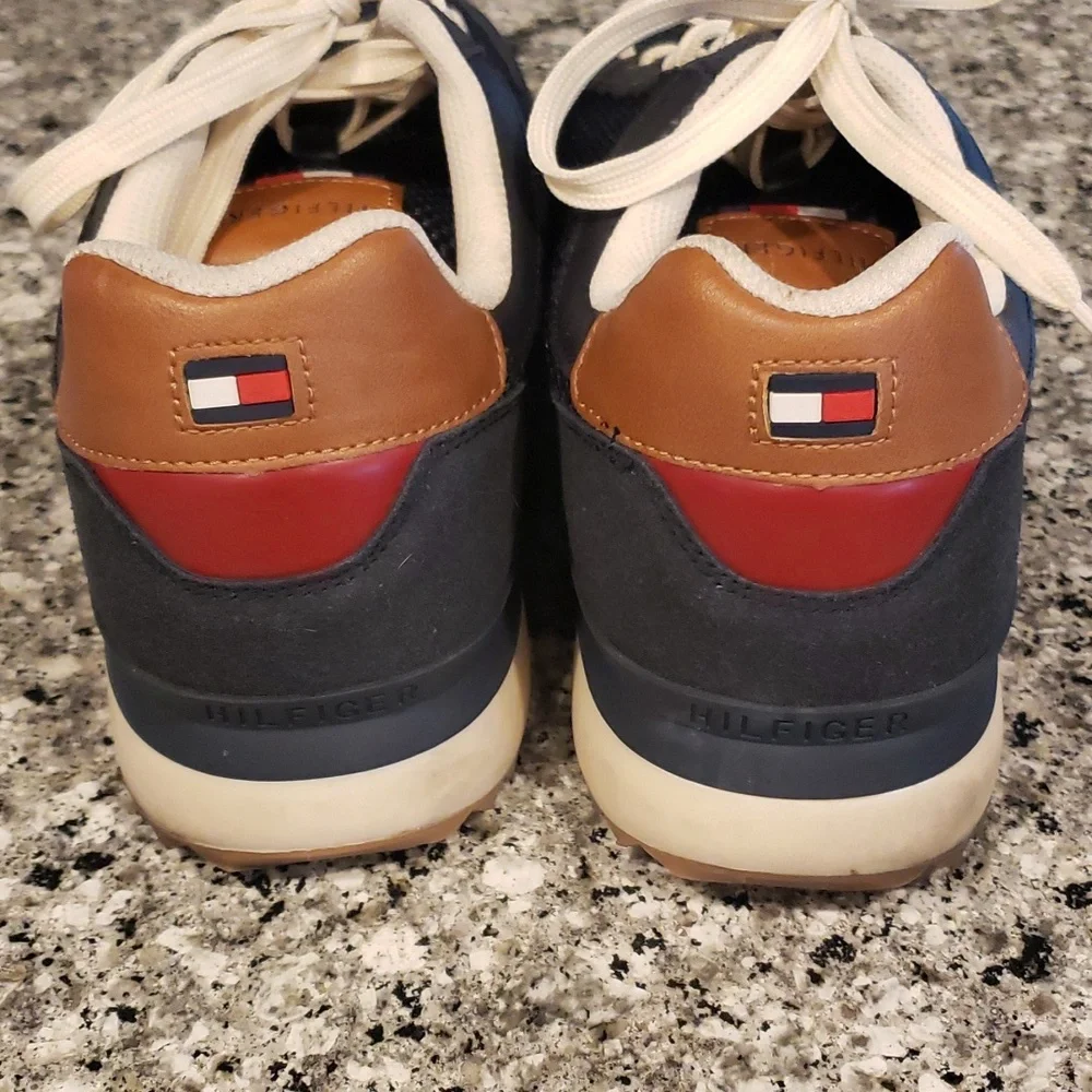 Tommy Hilfiger Navy & Brown Sneakers - Picture 4 of 7